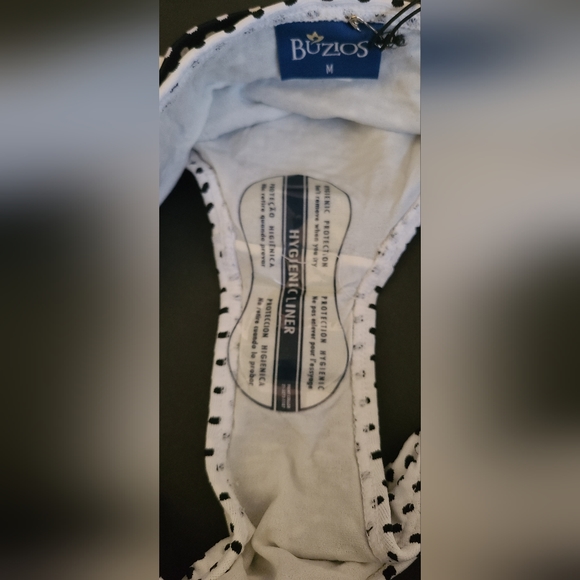 2pc Buzios Brazilian Pokadot Bikini Black/White sz M 👙 - Picture 3 of 8